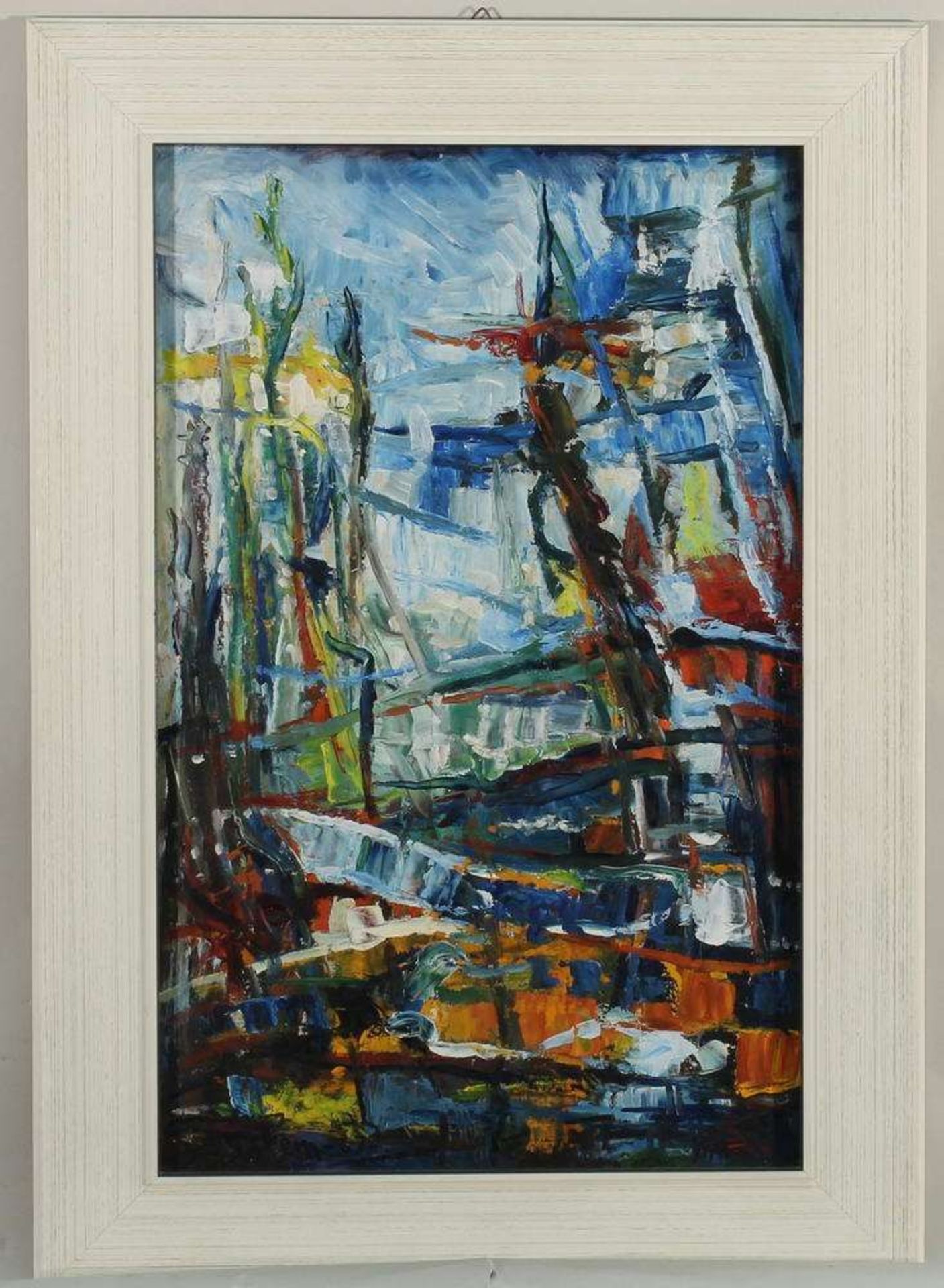 Reserve: 80 EUR        Salem (haitianischer Künstler, tätig 1960er Jahre), "Tempète/Sturm", Öl auf - Image 3 of 4