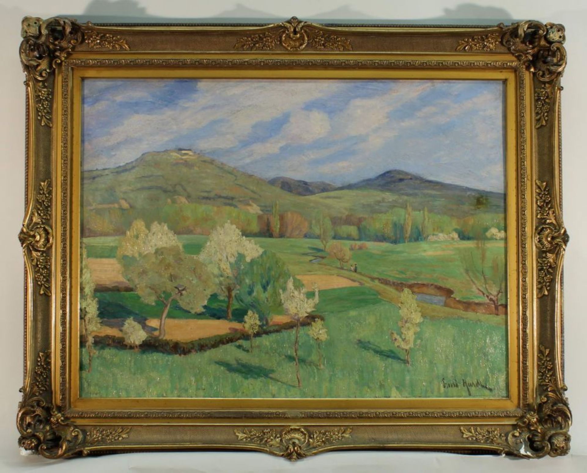 Reserve: 950 EUR        Hardt, Ernst (1869 Köln - 1917 Bonn-Bad Godesberg), "Blick über den - Image 4 of 8