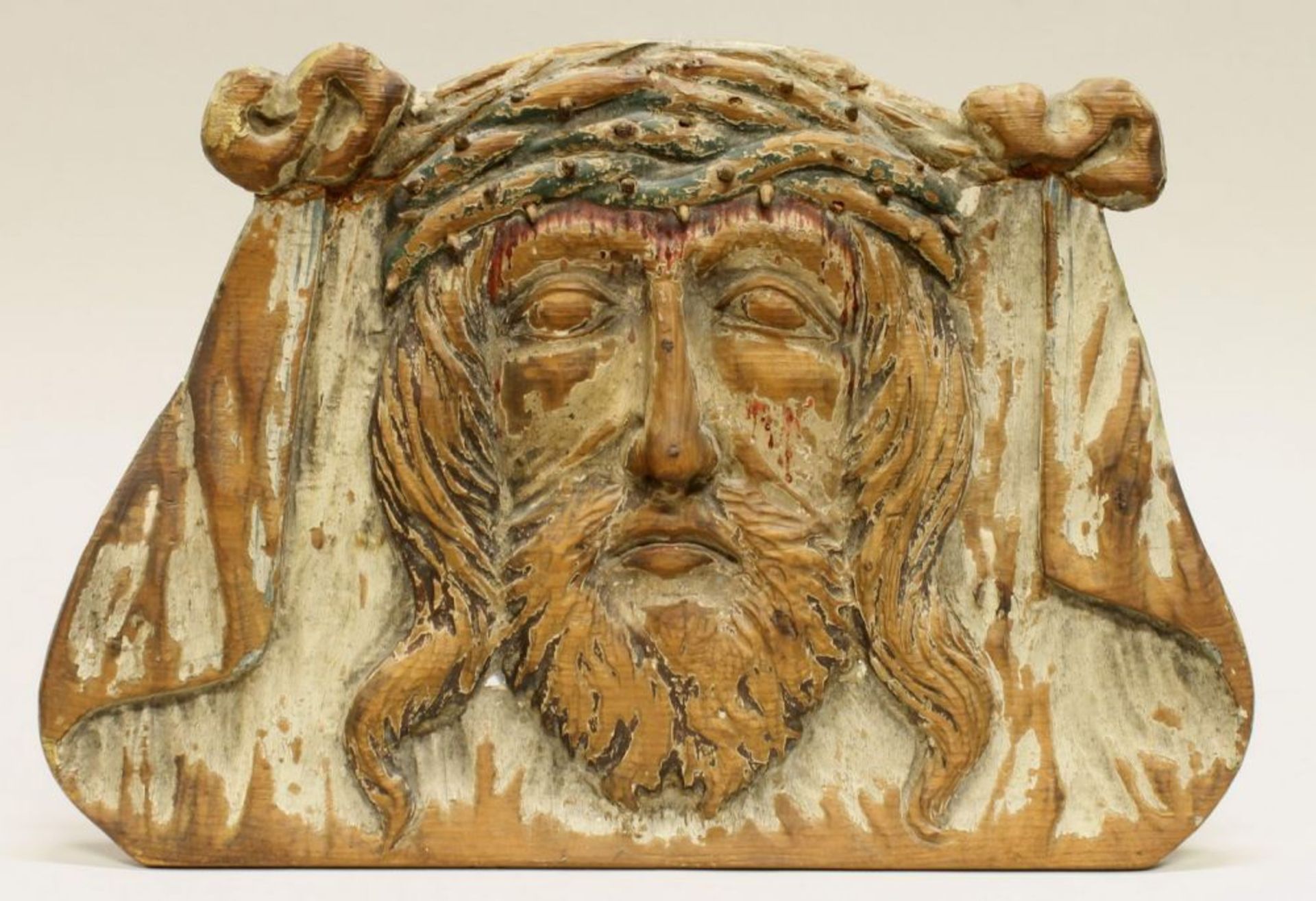Reserve: 180 EUR        2 Reliefs, Holz geschnitzt, minimale Reste von Fassung: "Ecce Homo", 17. - Image 9 of 10
