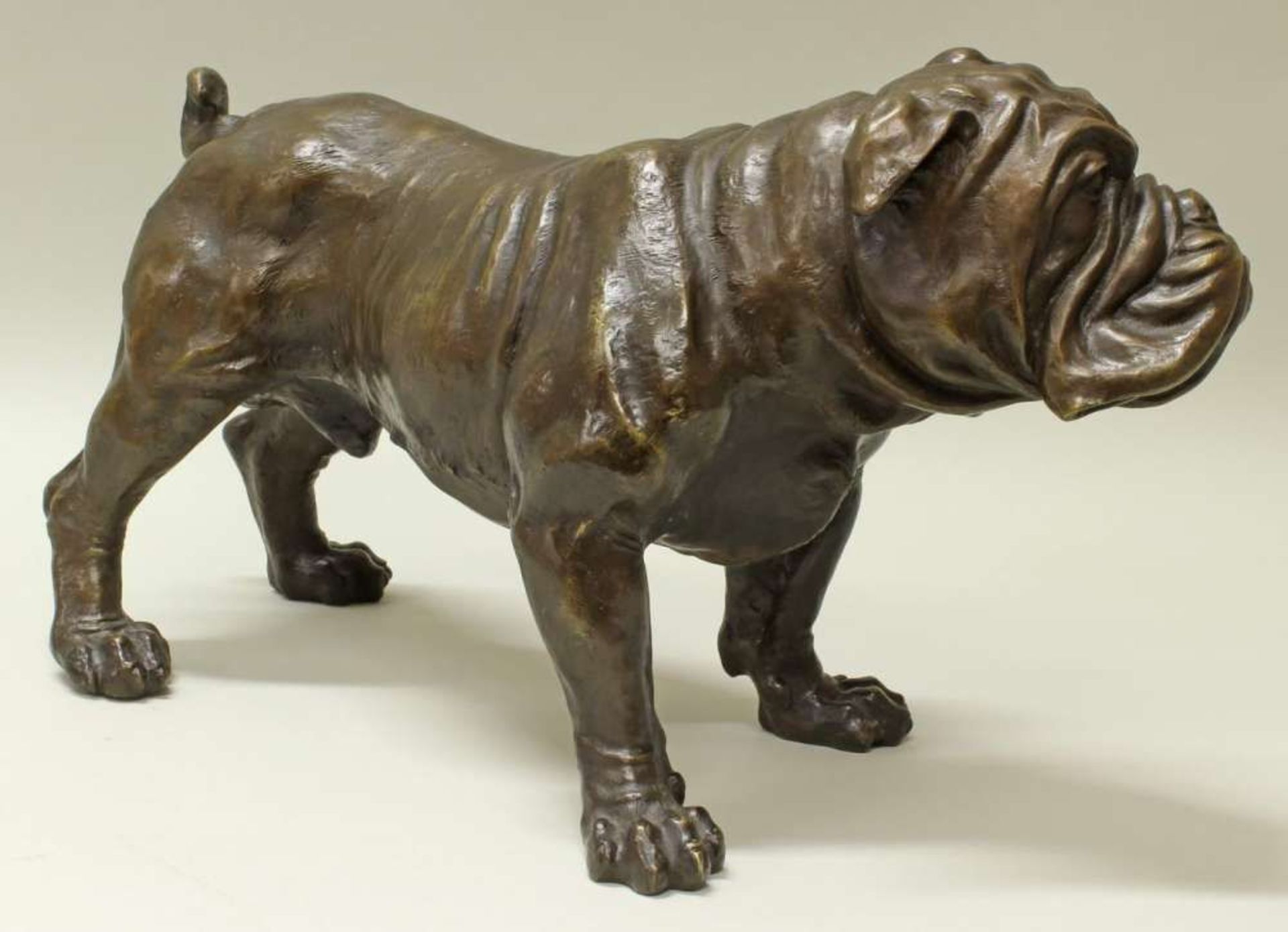 Reserve: 500 EUR        Bronze, "Bulldogge", neuzeitlicher Guss, 31 cm hoch, 55 cm lang - Image 3 of 4