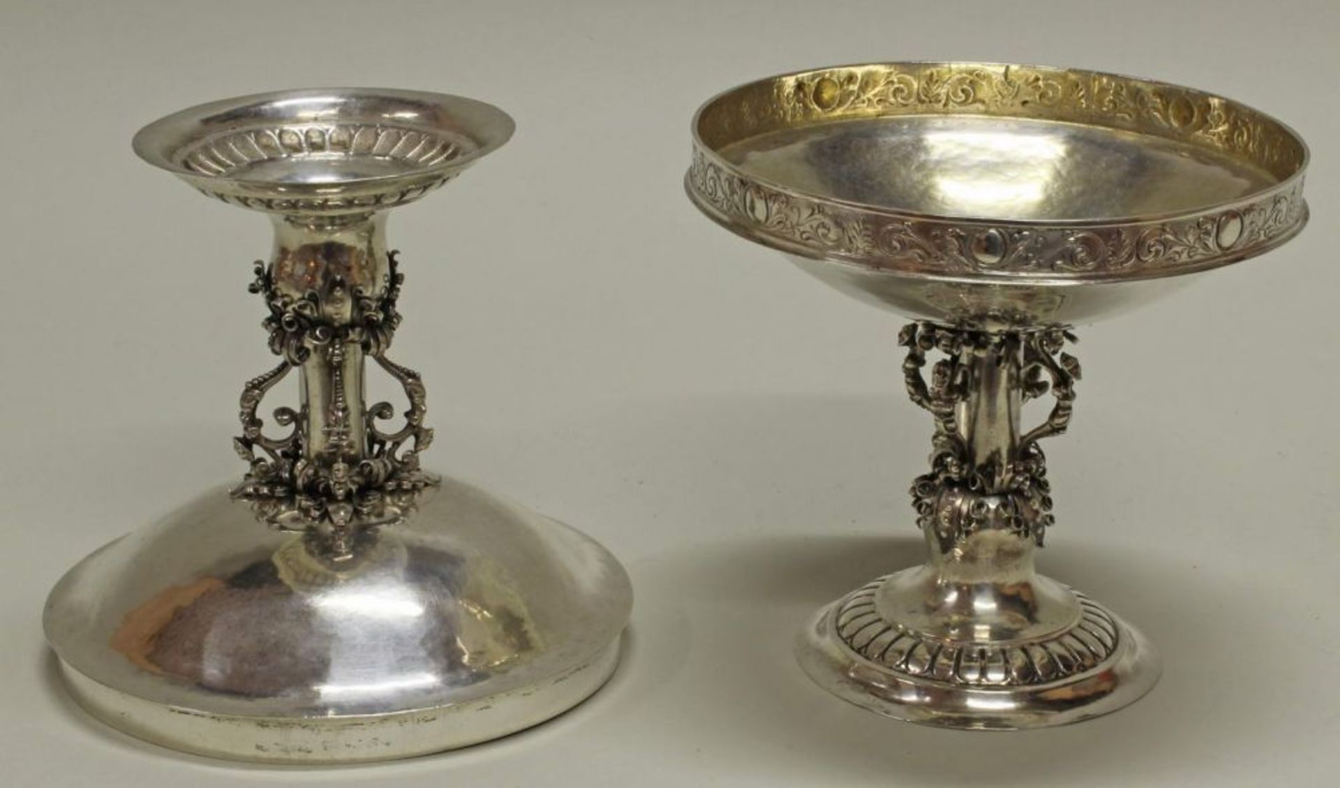 Reserve: 500 EUR        Doppelpokal, Silber, 13-lötig, Historismus, Ende 19. Jh., auf einer Lippe - Image 3 of 6