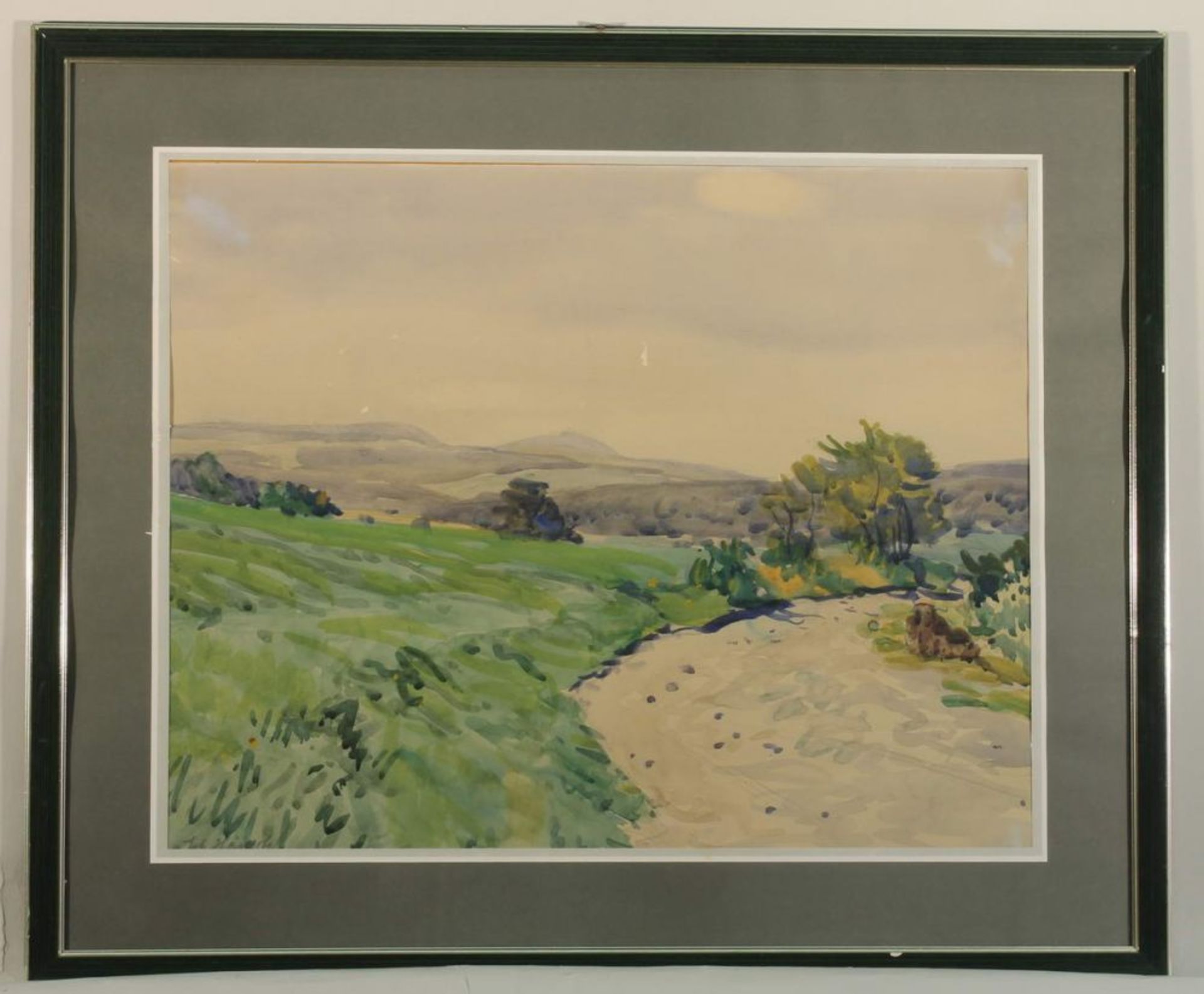 Reserve: 120 EUR        Hänsch, Johannes (1875 Berlin - 1945 ebda.), 2 Aquarelle, "Landschaften", - Image 4 of 14