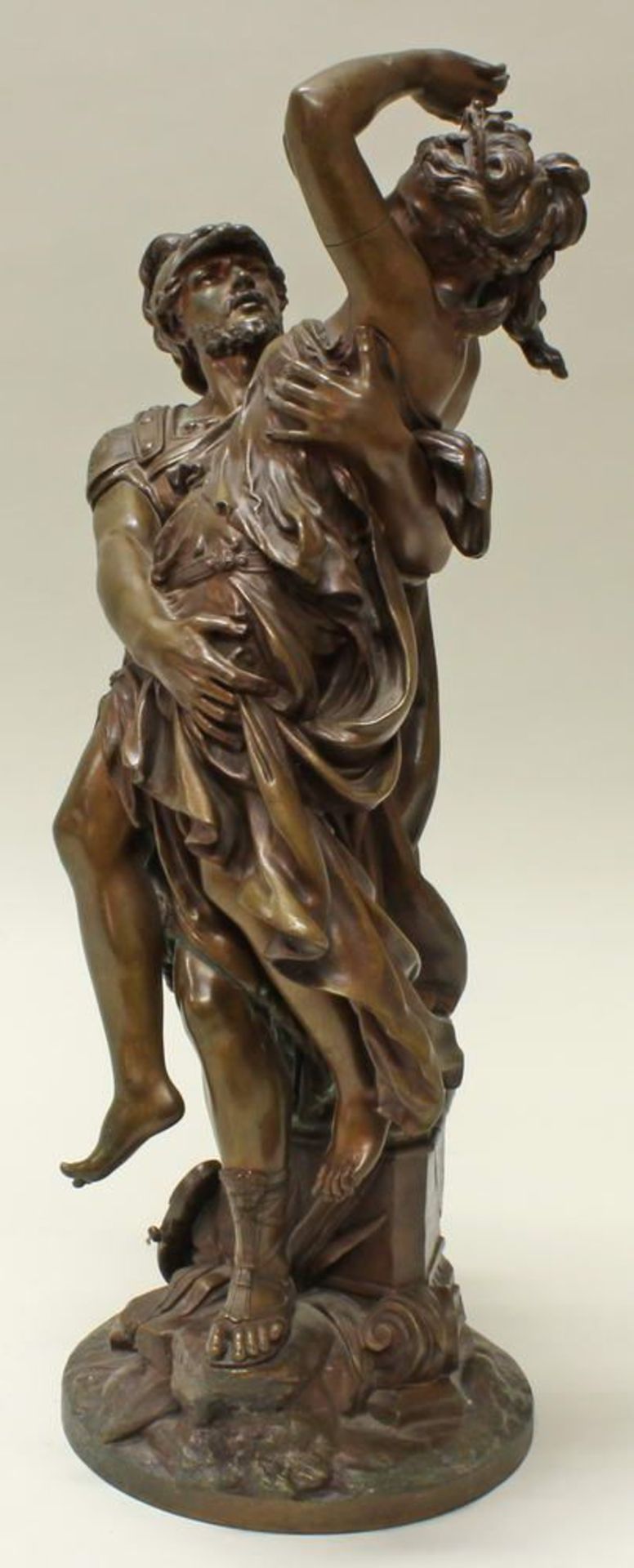 Reserve: 1800 EUR        Bronze, braun patiniert, "Fall of Carthage", Punic War, bezeichnet auf - Image 4 of 10