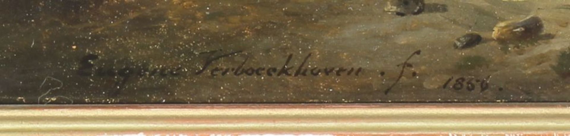 Reserve: 1800 EUR        Verboeckhoven, Eugène (1799 Warneton/Westflandern - 1881 Brüssel, Schüler - Image 6 of 8