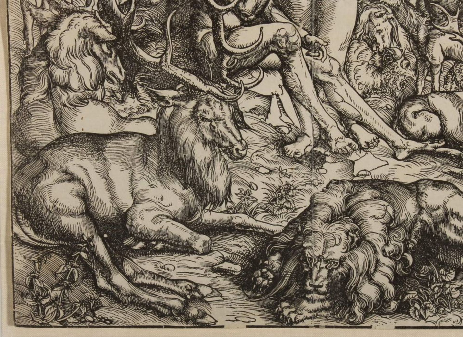 Reserve: 1500 EUR        Cranach, Lucas d. Ä. (1472 - 1553), Holzschnitt, "Adam und Eva im - Image 8 of 14
