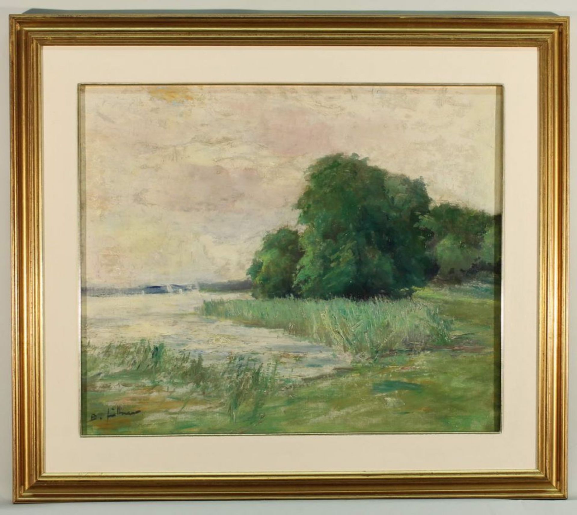 Reserve: 120 EUR        Jüttner, Bruno (1880 Werningerode - 1965 Berlin), "Sommertag am See", Öl auf - Image 4 of 8