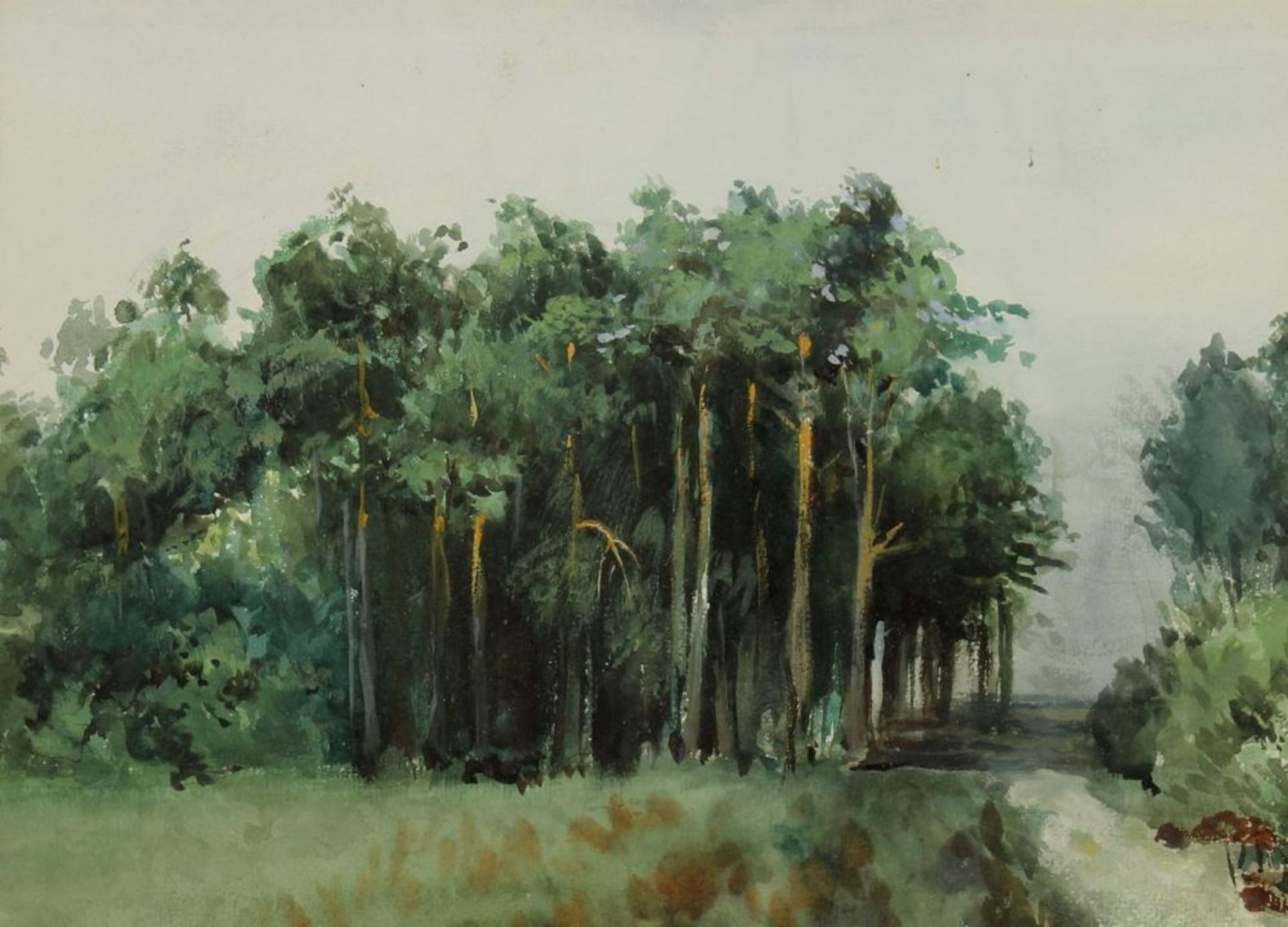 Reserve: 150 EUR        Berliner Künstler (um 1900), Aquarell, mit Gouache, "Märkischer - Image 2 of 4