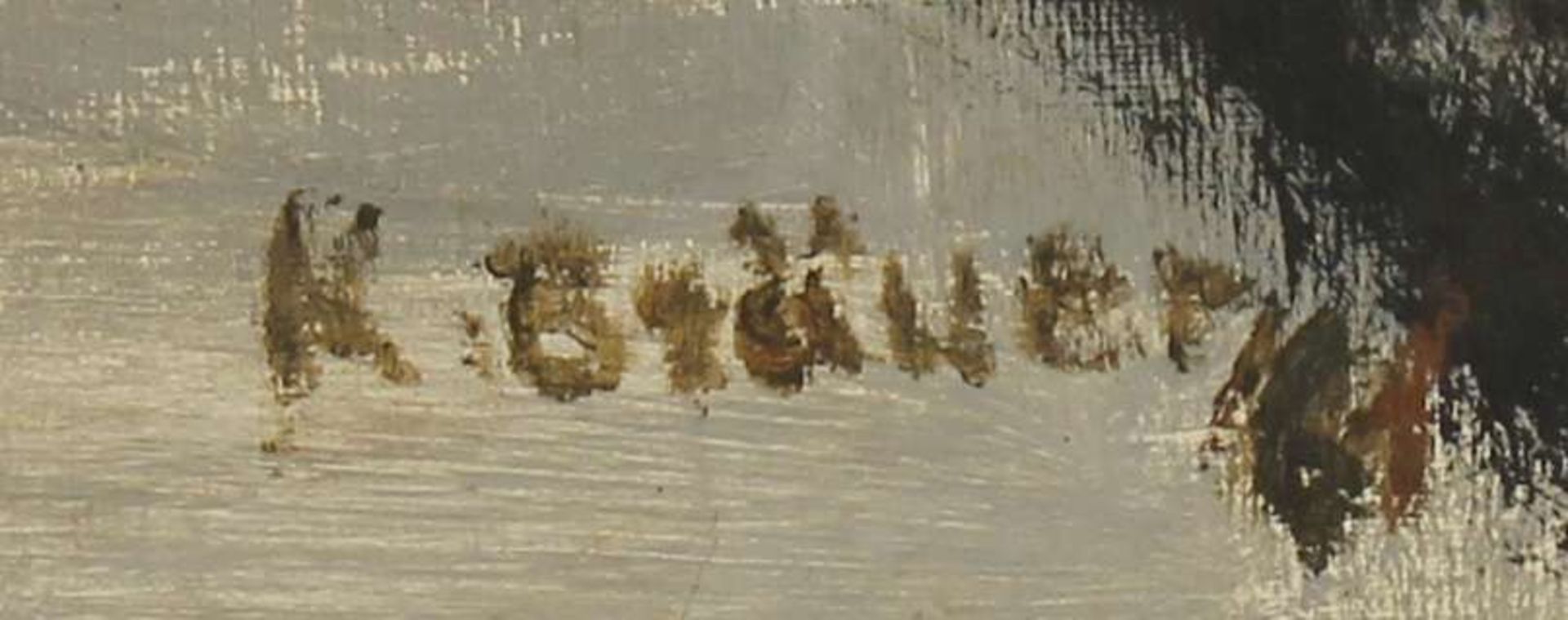 Reserve: 120 EUR        Bräuer, K. (wohl Bonner Künstler, 20. Jh.), Mischtechnik, mit Öl auf Papier, - Image 6 of 8