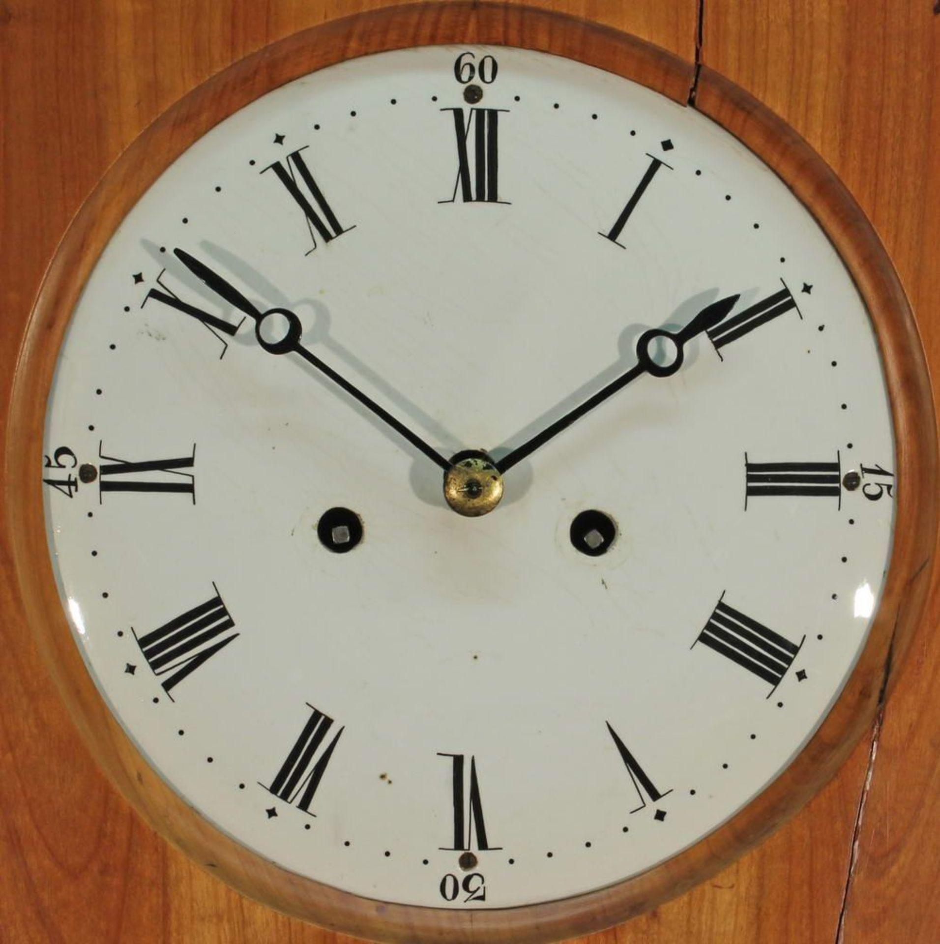 Reserve: 400 EUR        Standuhr, Bergisches Land, Mitte 19. Jh., Kirschbaum, 208 cm hoch, - Image 3 of 4