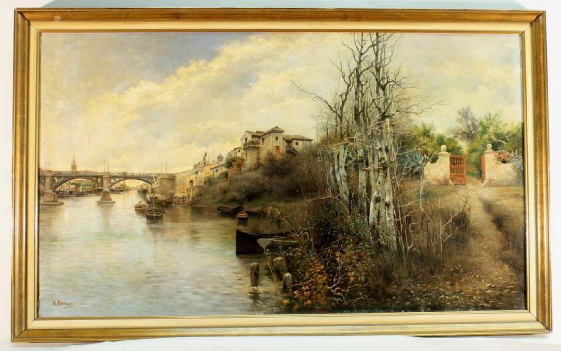 Reserve: 600 EUR        Rodriguez (19./20. Jh.), "Ansicht auf die Triana Brücke (El Puente de Isabel - Image 4 of 8