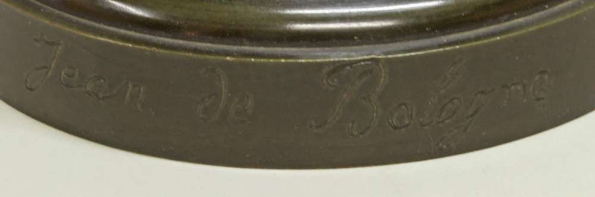 Reserve: 350 EUR        Bronze, "Fortuna", nach Giambologna, auf Sockel, 79 cm hoch, Posaune - Image 9 of 10