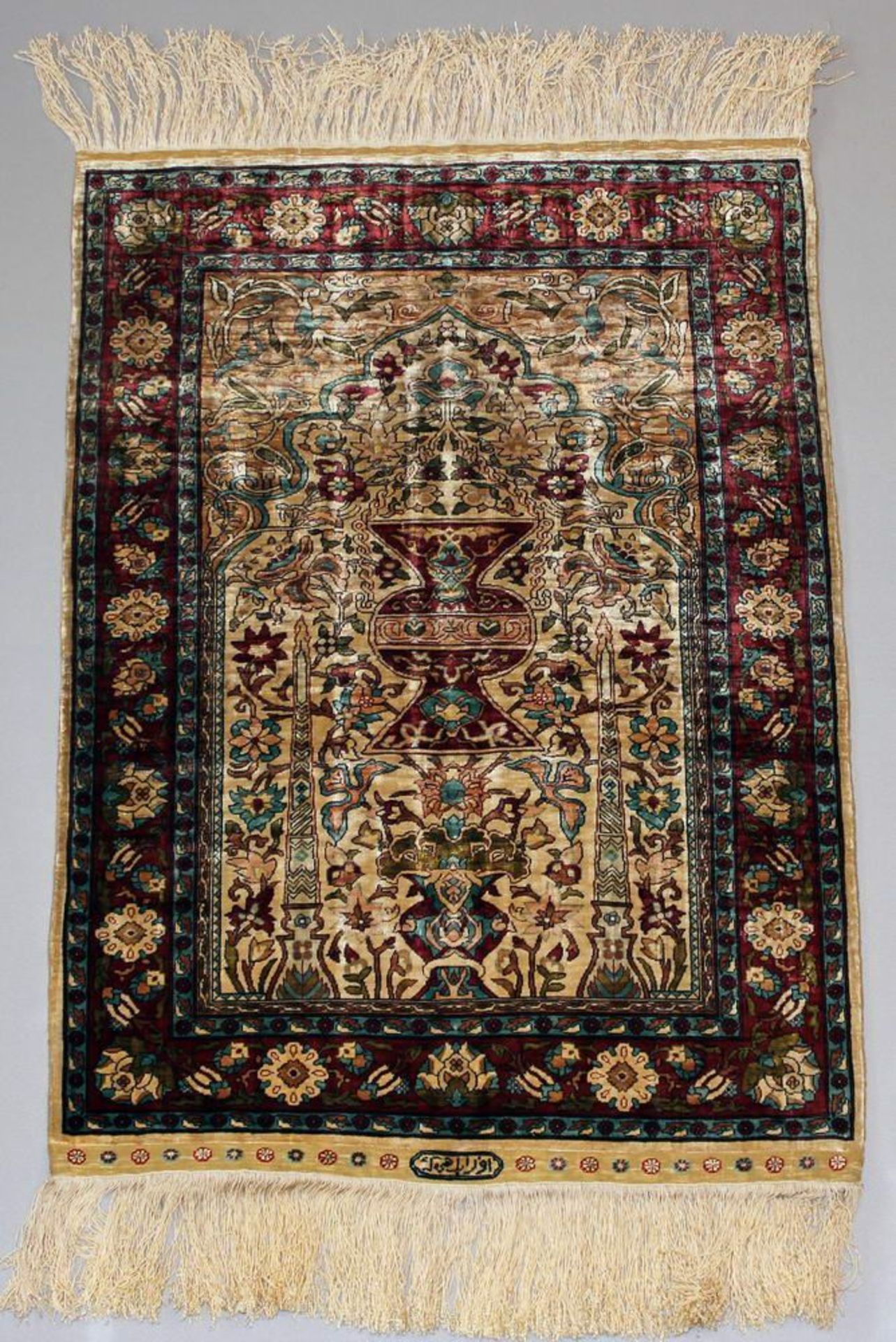 Reserve: 600 EUR        Gebets-Hereke, Türkei, Seide, ca. 0.83 x 0.60 m - Image 2 of 10