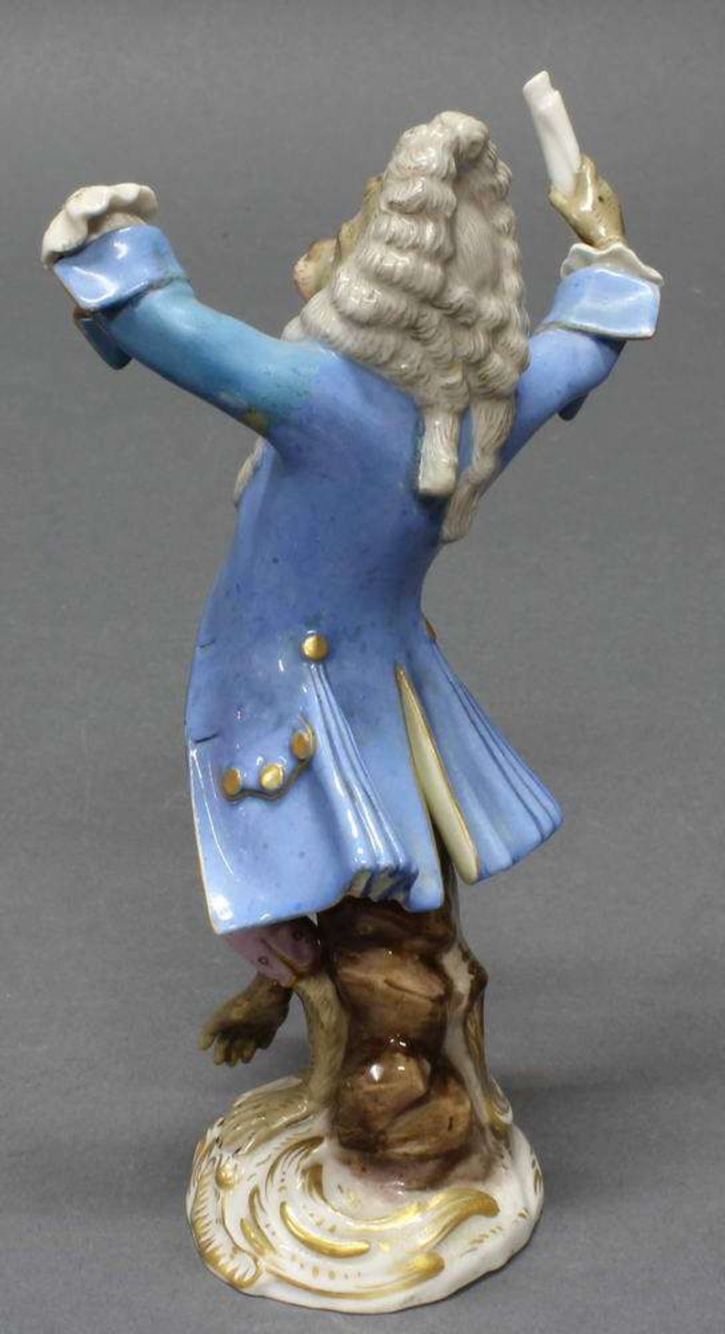 Reserve: 120 EUR        Porzellanfigur, "Dirigent der Affenkapelle", Meissen, Schwertermarke, 1850- - Image 3 of 8