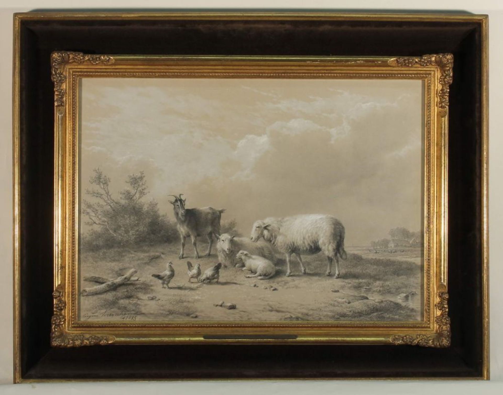 Reserve: 680 EUR        Verboeckhoven, Eugène (1799 Warneton/Westflandern - 1881 Brüssel, Schüler - Image 3 of 8