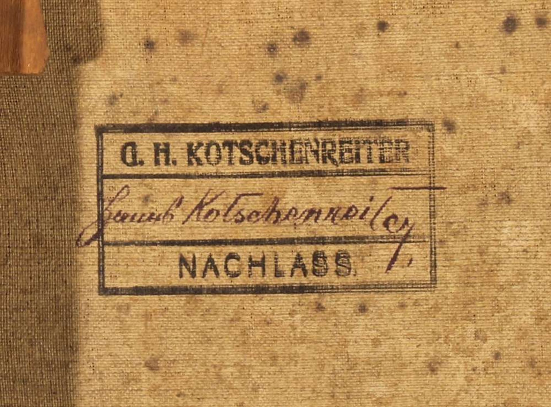 Reserve: 200 EUR        Kotschenreiter, Hugo (1854 Hof - 1908 München), "Studie eines sitzenden - Image 7 of 8