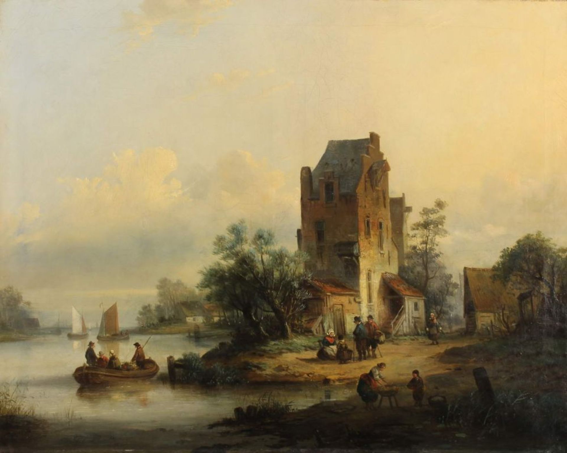 Reserve: 650 EUR        Smets, Louis (1840 Belgien - 1896, malte vorwiegend Landschaften mit