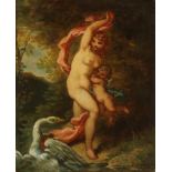 Reserve: 140 EUR        Chassevent, Charles (19./20. Jh.), zugeschrieben, "Leda mit dem Schwan",