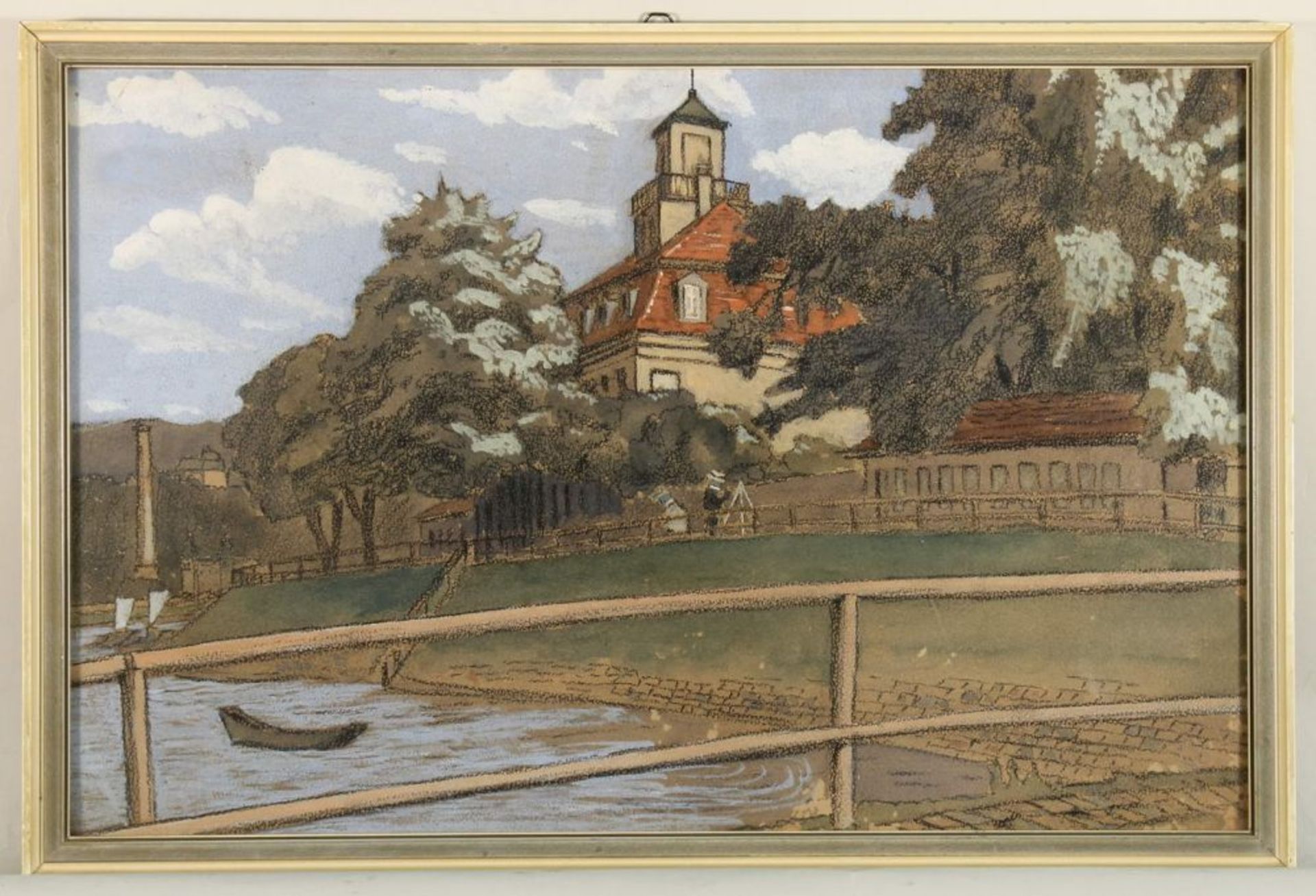 Reserve: 80 EUR        Reinhold, Max (um 1910), Mischtechnik, mit Farbkreide, "Schloss Antons bei - Image 2 of 4