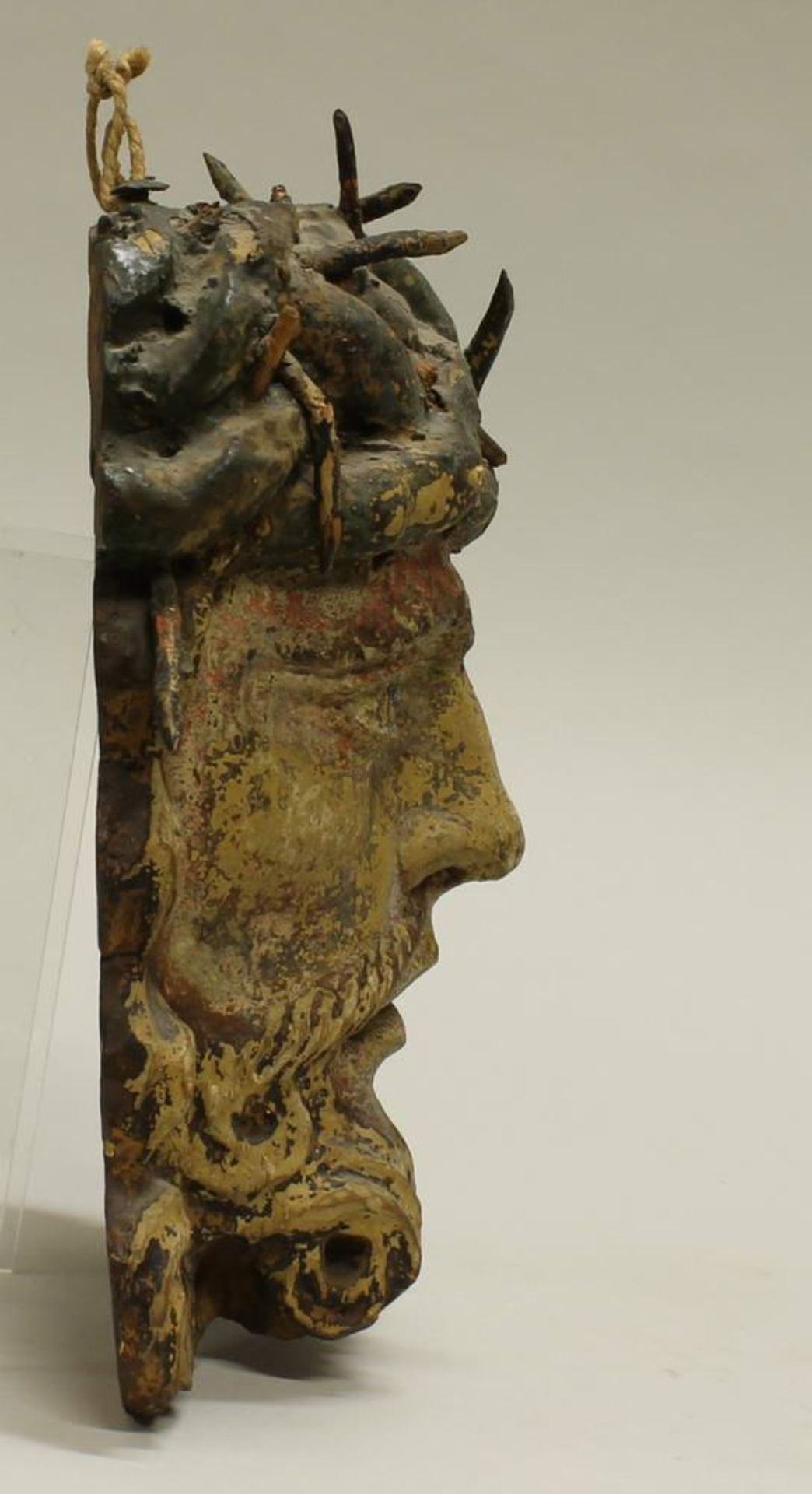 Reserve: 180 EUR        2 Reliefs, Holz geschnitzt, minimale Reste von Fassung: "Ecce Homo", 17. - Image 5 of 10