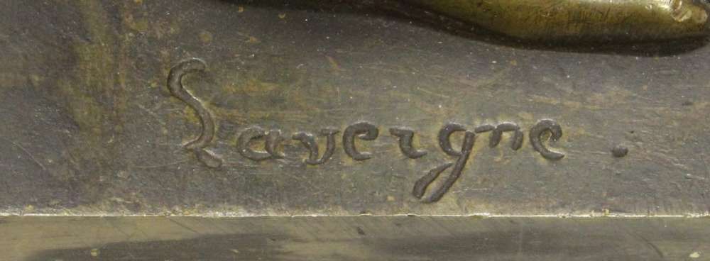 Reserve: 110 EUR        Metallfigur, bronziert, "Pecheur (Angler)", auf dem Sockel bezeichnet - Image 7 of 8