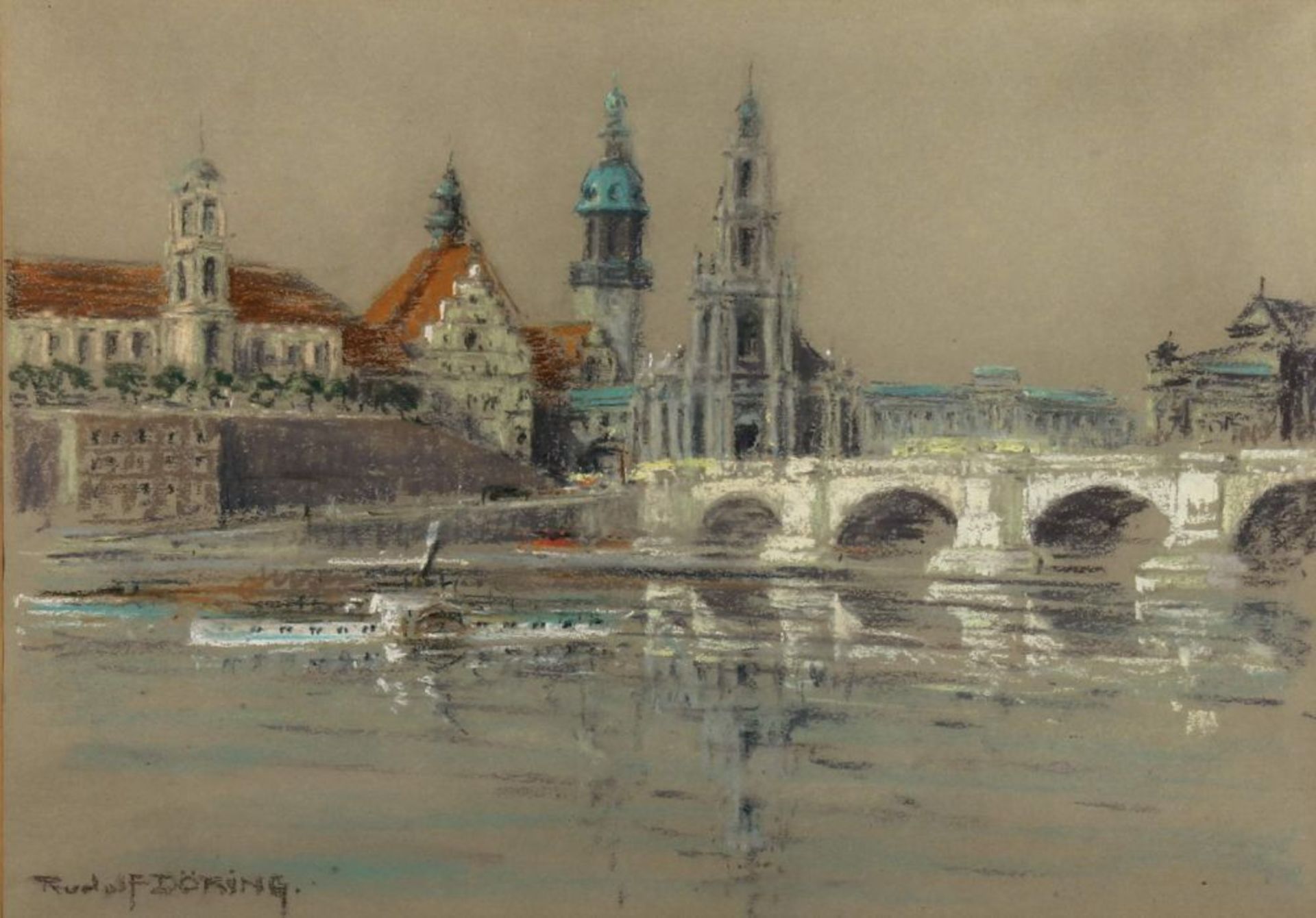 Reserve: 150 EUR        Döring, Rudolf (1888 Dresden - 1969 Salzburg), 2 Zeichnungen, Pastell, " - Image 7 of 8