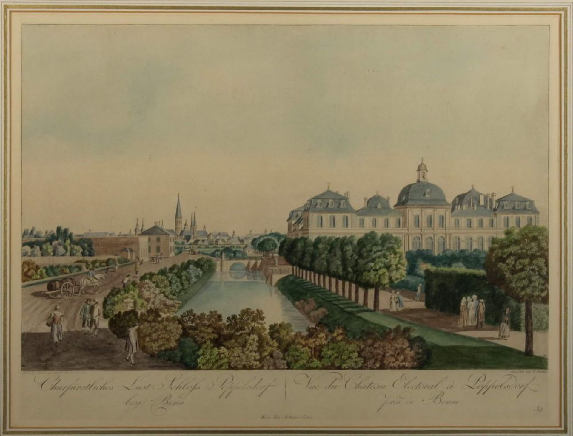 Reserve: 150 EUR        4 aquarellierte Umrissradierungen, aus der Rheinfolge Janscha/Ziegler, " - Image 5 of 5