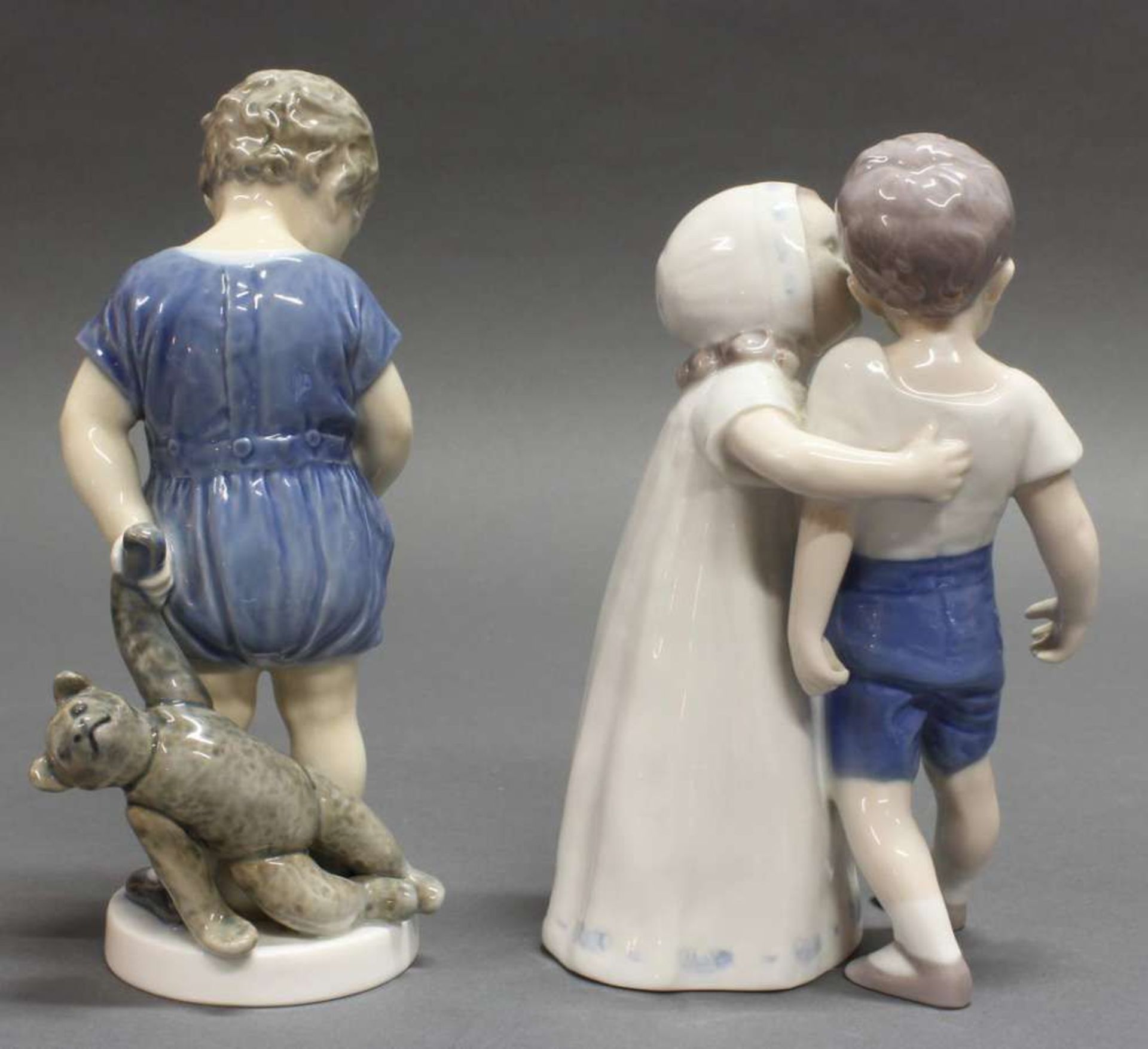 Reserve: 100 EUR        2 Porzellanfiguren, "Bruder und Schwester", "Junge mit Teddy", Bing & - Image 4 of 4