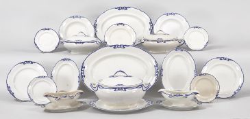 Jugendstil-Service Steingut, Villeroy & Boch, 1.H.20.Jh. Entwurf um 1901 wohl v. Joseph Maria