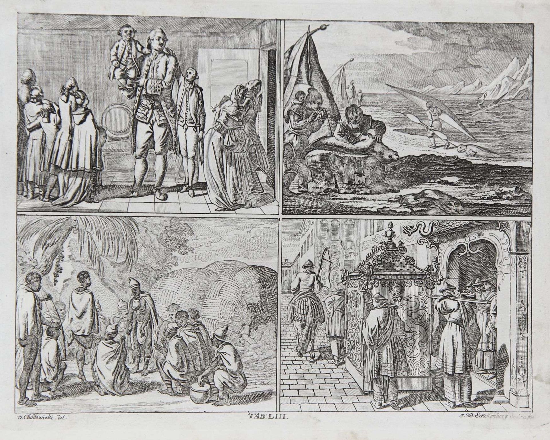 Chodowiecki, Daniel Nikolaus (Danzig 1726 - 1801 Berlin) after 16 copper engravings by D. Berger, P. - Image 3 of 6