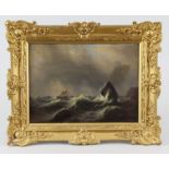 German painter of the 19th century Painting, oil on canvas, signed and dated with monogram lower