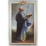 German painter of the 18th centurty Painting, oil on canvas, St. Matthew with halbert and book,