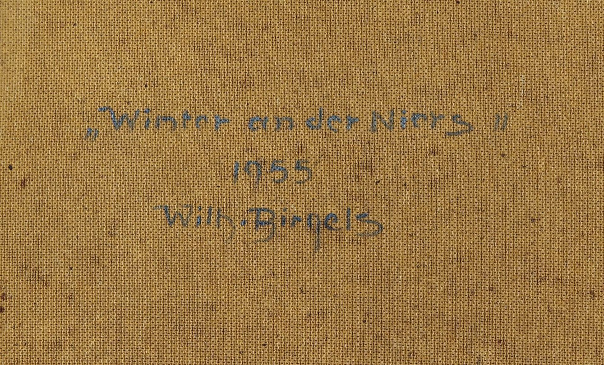 Birgels, Willy (Krefeld 1870 - 1958 Krefeld) Gemälde "Winter an der Niers", Öl auf Platte, unten - Image 2 of 2