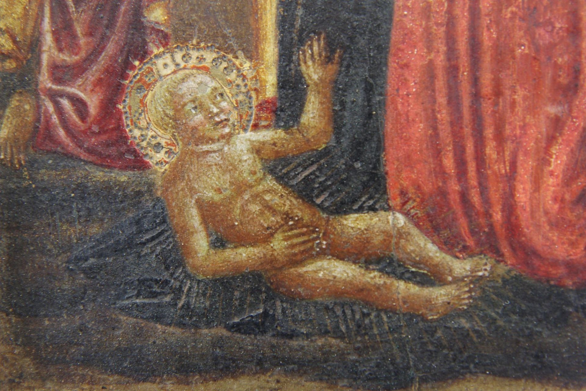 Italien painter of the 16th/17th century Painting, tempera and gold with chalk ground on thick - Image 4 of 9