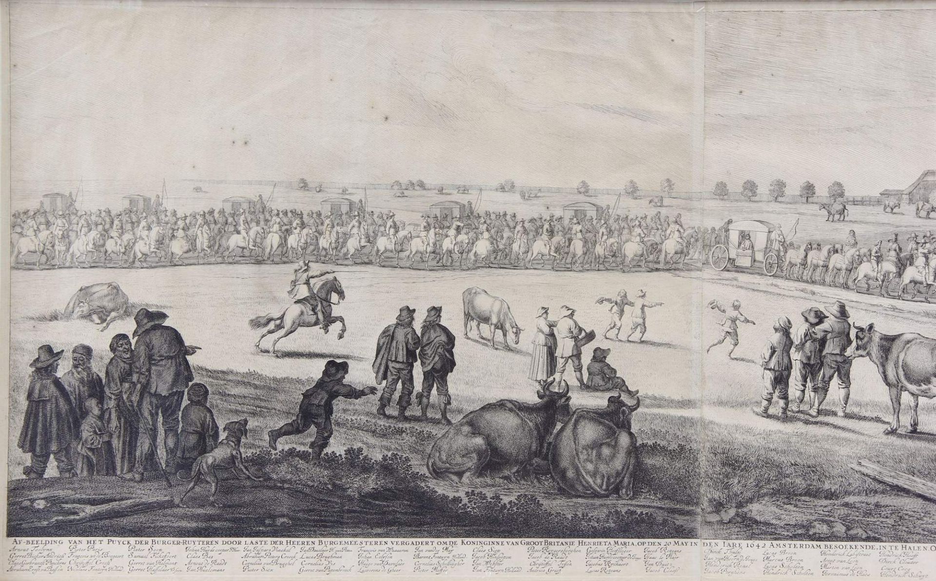 Nolpe, Pieter (Amsterdam 1613/14 - 1652/53 Amsterdam)  Large copper engraving from three plates "The - Image 2 of 5