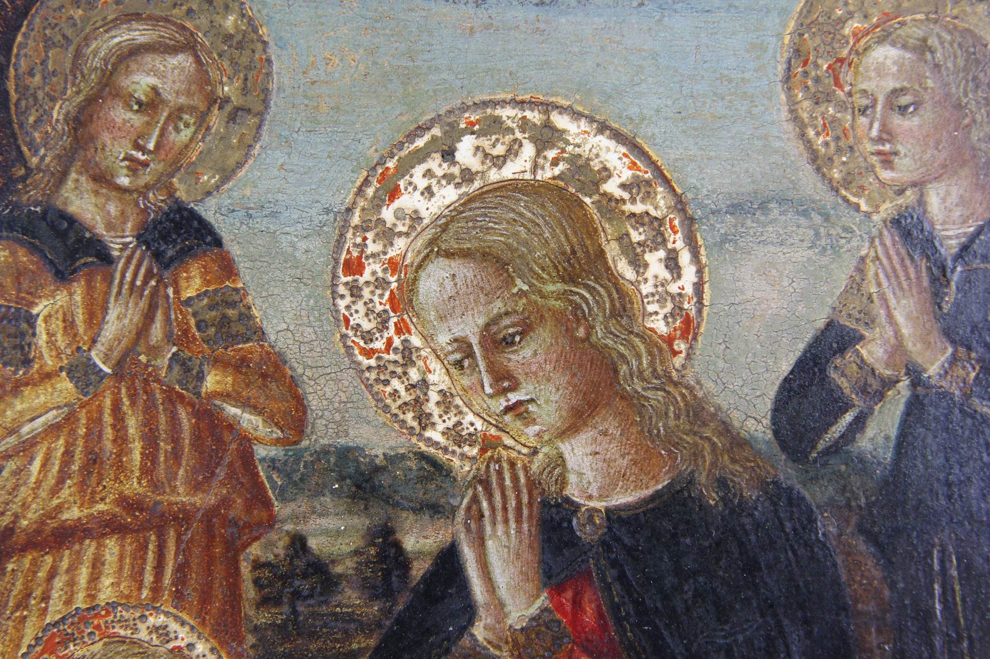 Italien painter of the 16th/17th century Painting, tempera and gold with chalk ground on thick - Image 3 of 9