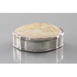 Snuff box Partly gilded silver and carved mother of pearl, depicting Neptune in the guise of a