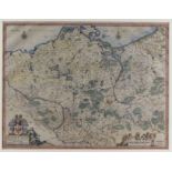 Bundle of maps of Brandenburg and Poland Old coloured copper engravings, a) "Brandeburgum