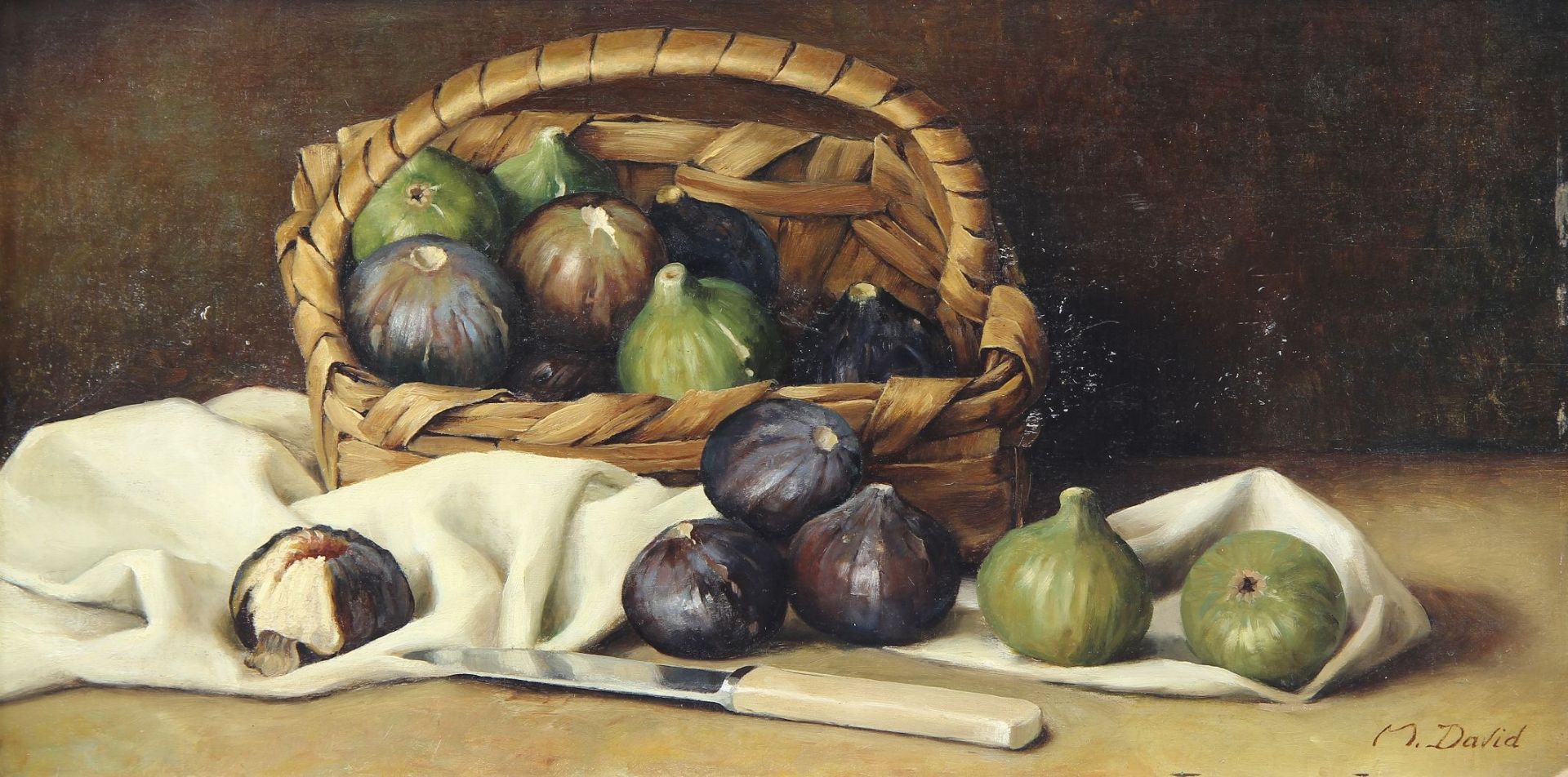 David, Maria (Italian painter of the 20th century Painting, oil on canvas on board, still life - Image 2 of 2