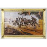 Kossak, Wojciech (Paris 1857 - 1942  Krakow)  Painting, oil on canvas, polnish lancers capture a