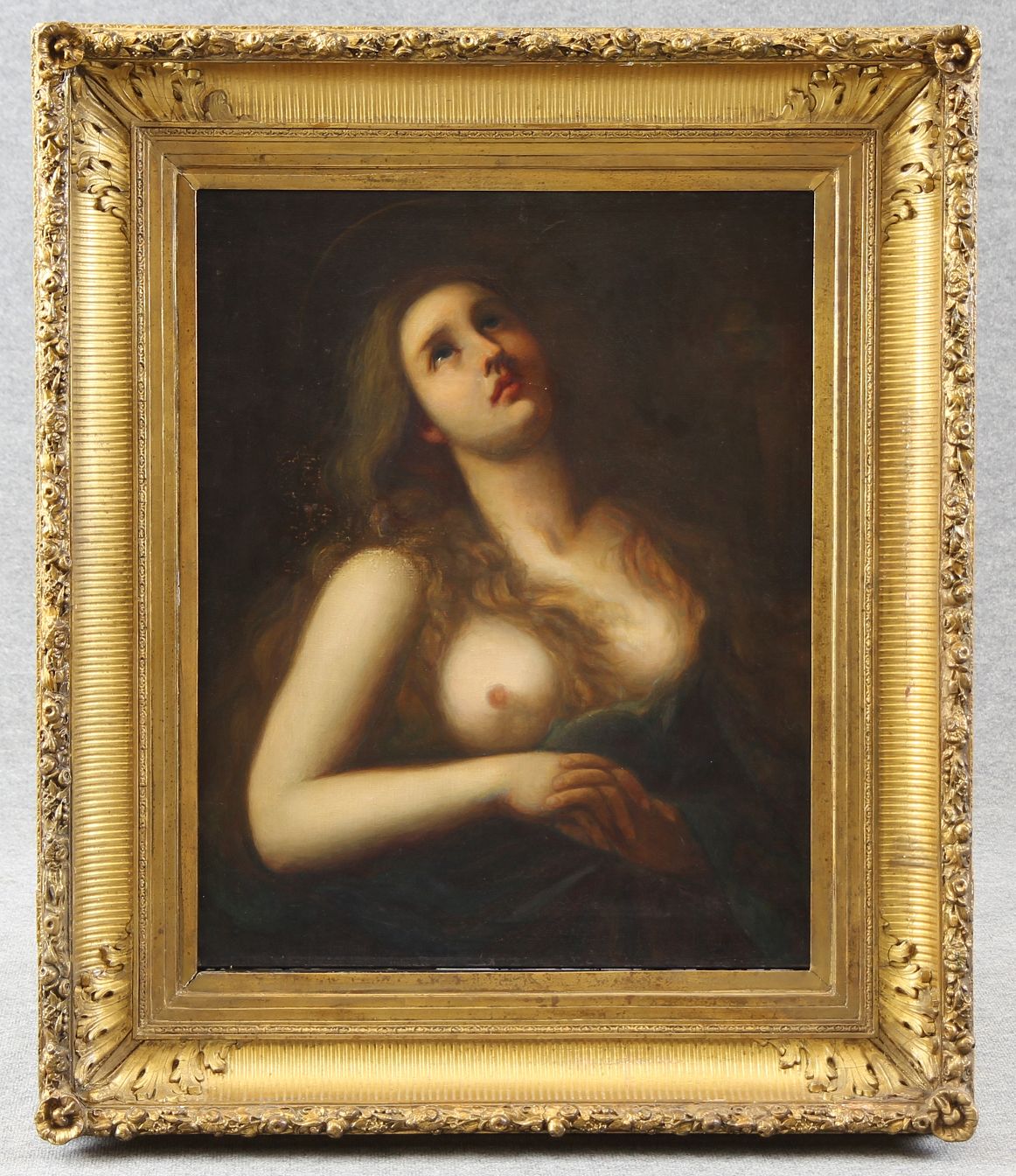 German painter of the 19th century Painting, oil on canvas, Saint Mary Magdalene after Guido Reni,