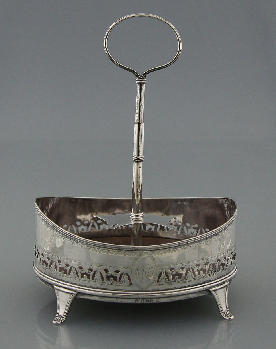 George III. cruet stand Sterlingsilver and mahagoni, fully hallmarked with British standard mark ( - Image 4 of 4