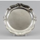 Salver 13 lot silver, hallmarked with town mark and maker´s mark, diam. 30 cm, weight 793 gr.,