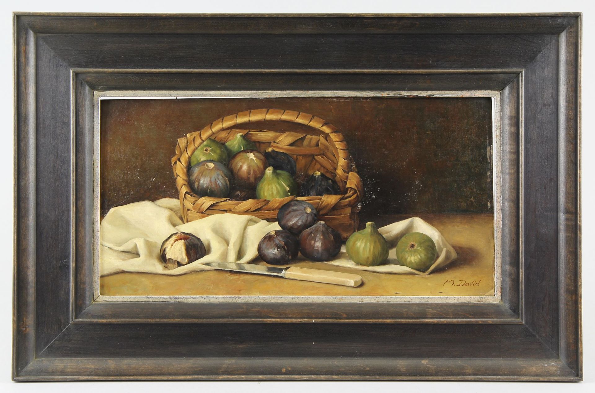 David, Maria (Italian painter of the 20th century Painting, oil on canvas on board, still life