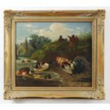 German painter of the 19th century oil on canvas, signed and dated ("J.Haßler 1875", or "J.J.