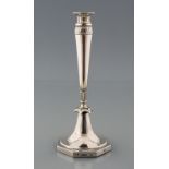 Candlestick Embossed silver, fully marked, h. 23.3 cm, 265 gr., David Gottlieb Raudner Breslau