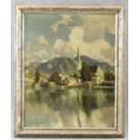 Maurus, Hans (München 1901 - 1942 Marijanowska/Ostfront) Gemälde, Öl auf Leinwand, Blick auf Rottach