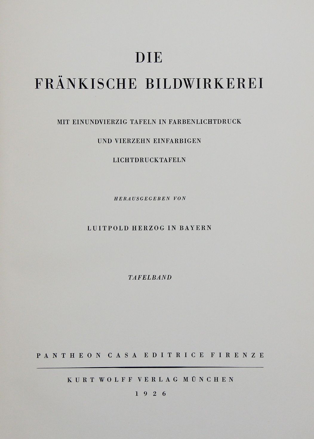 Luitpold, Herzog in Bayern "Die fränkische Bildwirkerei" Text- und Tafelband in zwei Bänden, 96 - Image 2 of 3