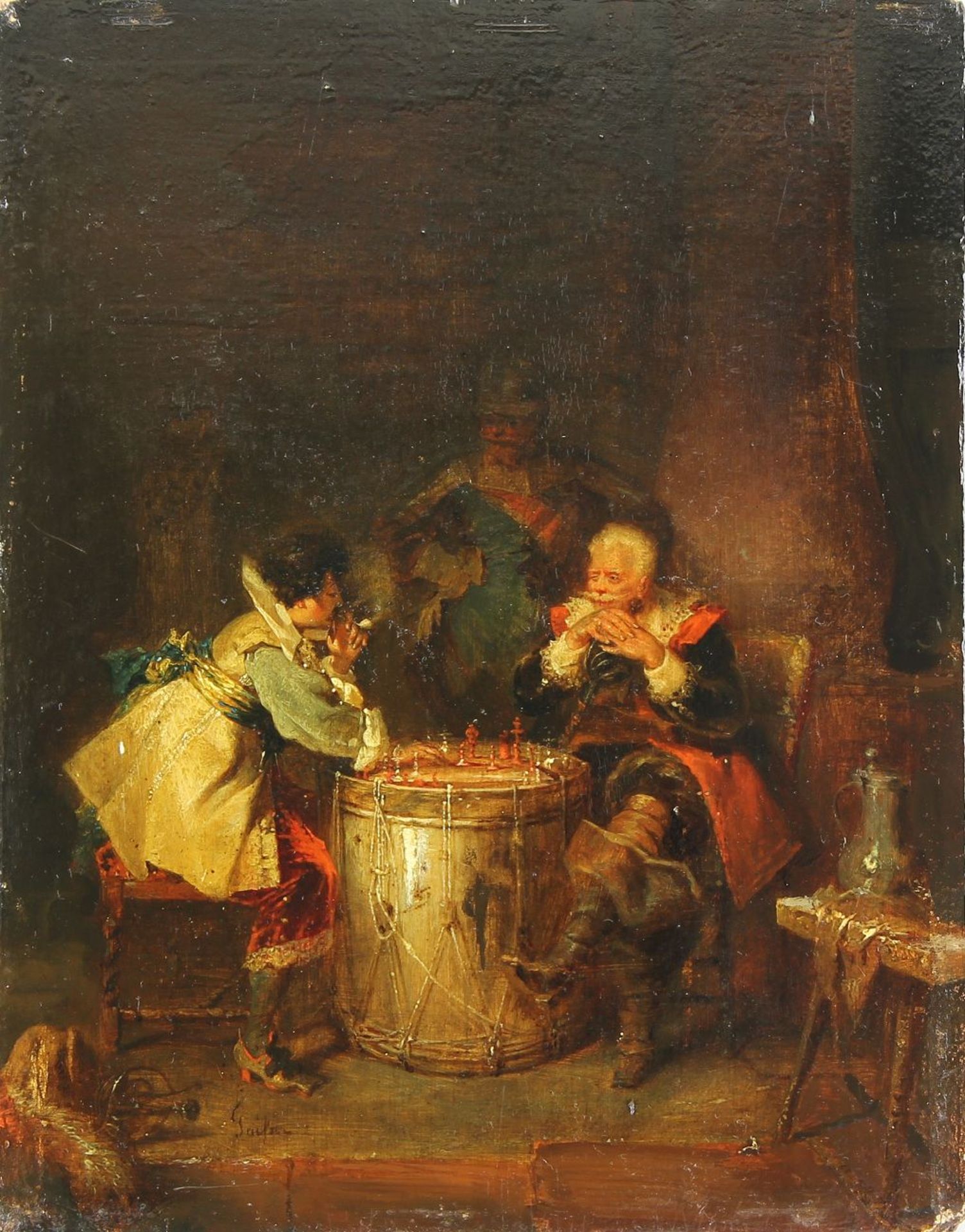 Gaisser, Jacob Emanuel (Augsburg 1825 - 1899 Munich) Painting, oil on canvas, two gentlemen
