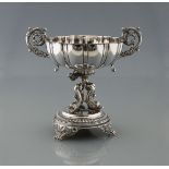 Sugar bowl Embossed 12 lot silver with three dolphins, h. 20.5 cm, weight 364 gr., Berlin c.1830,