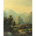 Dohmann, Wilhelm (Deutscher Maler 19./20. Jhd.) attr. Gemälde, Öl auf Leinwand, Blick auf Kufstein